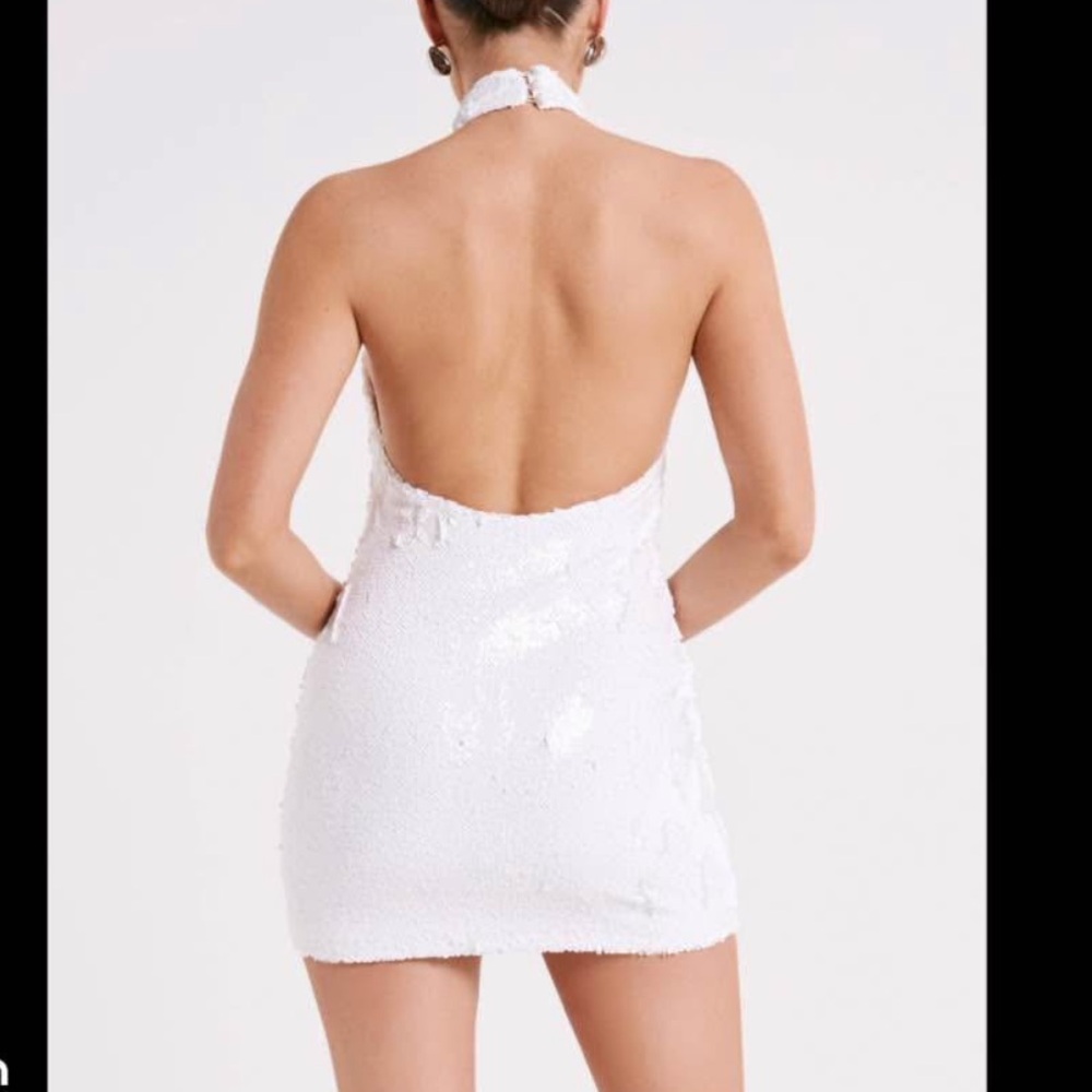 Meshki Jayne Sequin Halter Dress - Picture 2 of 6